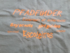 Pfadfinder T-Shirt oliv-grün / orange
