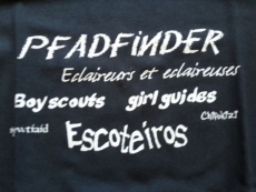 T-Shirt schwarz/grau für Pfadfinderinnen