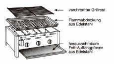 Profi-Gastrobräter 3 x 3,5 KW