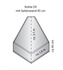 Tortuga Super S-Kohte S 45/59 BORDEAUX-ROT