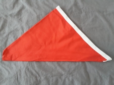 Halstuch rot mit weissem Rand