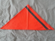 Halstuch rot mit schwarzem Streifen