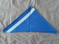 Halstuch blau mit hellblauem Streifen - Bio Baumwolle