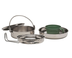 Ess- und Kochgeschirr aus Edelstahl 5-teilig
