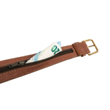 Geldgürtel 80 cm braun